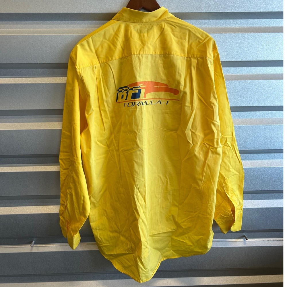 Vintage Benetton Formula 1‎ Racing Shirt BF-1 Long Sleeve Made in Italy Yellow